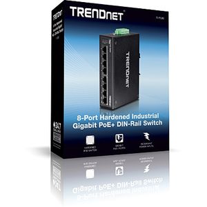 Trendnet TI-PG80 netwerk-switch Unmanaged L2 Gigabit Ethernet (10/100/1000) Power over Ethernet (PoE) Zwart