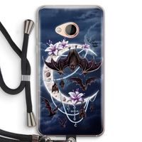 Vleermuizen Maan: HTC U Play Transparant Hoesje met koord