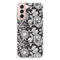 Samsung Galaxy S21 FE Case Black Flowers