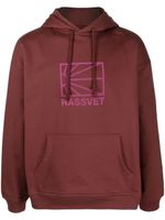 RASSVET hoodie en coton à logo floqué - Rouge