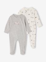 Set van 2 babyslaappakjes voor pasgeborenen gemêleerd grijs