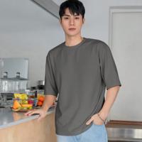 Bon&Bon Modomio Heren Oversized T-Shirt - Grijs - Drop Shoulder Donker grijs / L