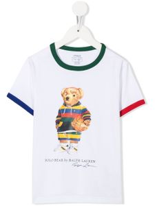 POLO RALPH LAUREN KIDS t-shirt à imprimé Polo Bear - Blanc