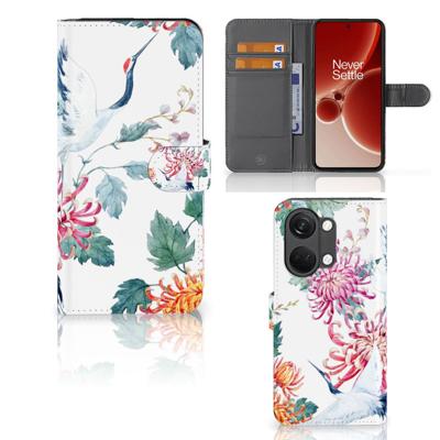 OnePlus Nord 3 | Telefoonhoesje | Met pasjeshouder | Bird Flowers