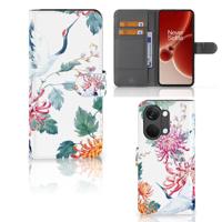 OnePlus Nord 3 | Telefoonhoesje | Met pasjeshouder | Bird Flowers