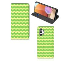 Samsung Galaxy A32 4G | A32 5G Enterprise Editie | Hoesje met Magneet | Waves Green