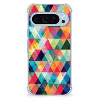 Google Pixel 9 | 9 Pro Doorzichtige Silicone Hoesje Geruit