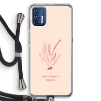 Where flowers bloom: Motorola Moto G9 Plus Transparant Hoesje met koord