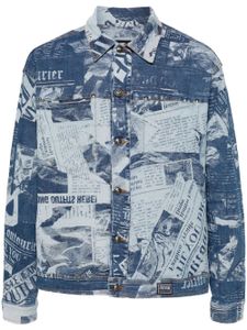 Versace Jeans Couture veste en jean imprimée - Bleu