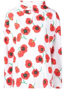 Kenzo hoodie Poppy à manches longues - Blanc