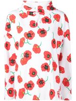 Kenzo hoodie Poppy à manches longues - Blanc Kenzo hoodie Poppy à manches longues - Blanc