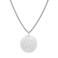 Gepersonaliseerde lijntekening ketting - Stainless steel - Zilver - 18 mm