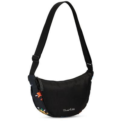 Frida Kahlo Moon Bag Schoudertas Flower Zwart