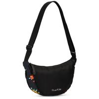 Frida Kahlo Moon Bag Schoudertas Flower Zwart
