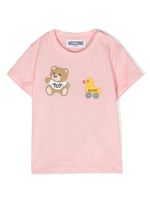 Moschino Kids t-shirt en coton à imprimé graphique - Rose - thumbnail