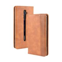 Voor oppo Reno2 F/Reno2 Z magnetische Buckle retro Crazy Horse textuur horizontale Flip lederen draagtas met houder & kaartsleuven & fotolijstjes (bru