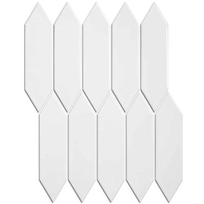 The Mosaic Factory Paris Mozaiek Tegel Picket- Wit Porselein Geglazuurd 255x315 mm