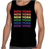 Regenboog New York gay pride zwarte tanktop voor heren