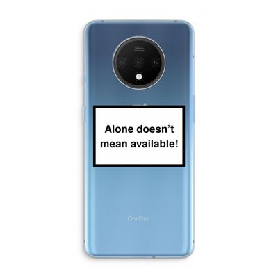 Alone: OnePlus 7T Transparant Hoesje
