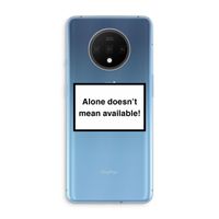 Alone: OnePlus 7T Transparant Hoesje