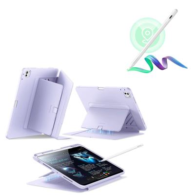 iPad Pro 11″ (2024) Flip Magnetic Case with Pencil Bundle - Purple