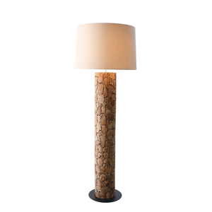 Salesfever - Vloerlamp Drijfhout Naturel/Wit