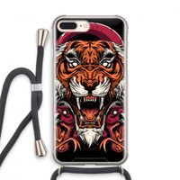 Tiger and Rattlesnakes: iPhone 8 Plus Transparant Hoesje met koord