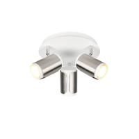 Trio 3-lichts opbouwspotGillan nikkel met wit - 814530307