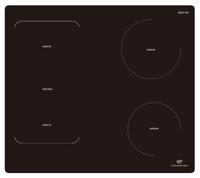 Continental Edison CETI4ZFLEXB1 kookplaat Zwart Ingebouwd 59 cm Inductiekookplaat zones 3 zone(s)