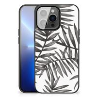 iPhone 13 Pro Max Bloemen Hoesje Leaves Grey