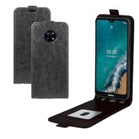 Nokia G50 Verticale Flip Case met Kaartsleuf - Zwart - thumbnail