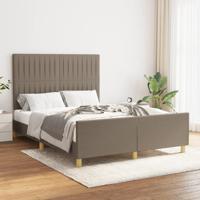 Bedframe zonder matras stof taupe 140x190 cm