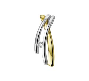TFT Hanger Bicolor Goud Zirkonia