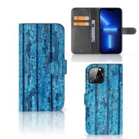 iPhone 13 Pro Max | Book Style Case | Wood Blue