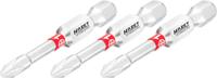 HAZET Bit 2215NSLG-PH1/3 · 1/4 inch (6,3 mm) zeskant massief · Kruiskop profiel PH · 3-delig · SW PH1