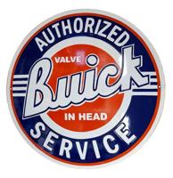 Buick Authorized Service Emaille Bord - Ø60cm Buick Authorized Service Emaille Bord - Ø60cm