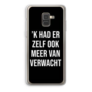 Meer verwacht - Zwart: Samsung Galaxy A8 (2018) Transparant Hoesje