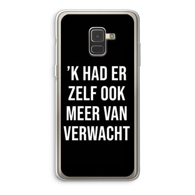 Meer verwacht - Zwart: Samsung Galaxy A8 (2018) Transparant Hoesje