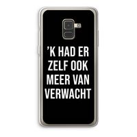 Meer verwacht - Zwart: Samsung Galaxy A8 (2018) Transparant Hoesje