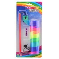 Danslint regenboog - 120 cm - Turnlint in verschillende kleuren - Gymnastiek speelgoed