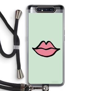 Kusje: Samsung Galaxy A80 Transparant Hoesje met koord