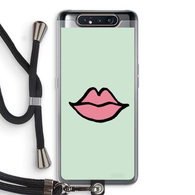 Kusje: Samsung Galaxy A80 Transparant Hoesje met koord