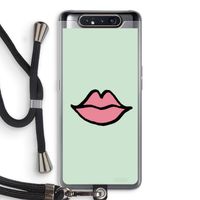 Kusje: Samsung Galaxy A80 Transparant Hoesje met koord