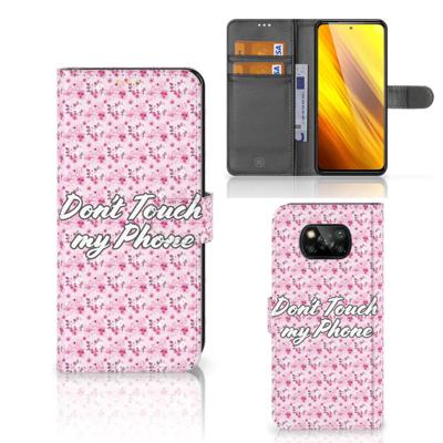 Xiaomi Poco X3 | Poco X3 Pro Portemonnee Hoesje Flowers Pink DTMP Xiaomi Poco X3 | Poco X3 Pro Portemonnee Hoesje Flowers Pink DTMP