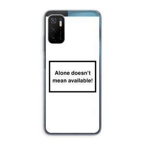 Alone: Xiaomi Poco M3 Pro 5G Transparant Hoesje