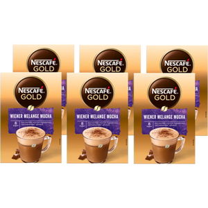 Nescafe Gold Wiener Melange Mocha oploskoffie  6 x 8 zakjes bij Jumbo