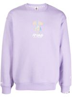 AAPE BY *A BATHING APE® sweat à logo imprimé - Violet - thumbnail