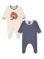 Kenzo Kids lot de deux pyjamas à logo brodé - Noir - thumbnail