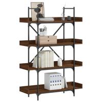 Boekenkast 4-laags 100x33x145,5 cm bewerkt hout bruineikenkleur
