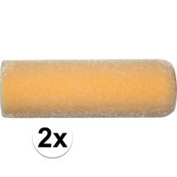 Velvet lakverfroller acryl - 2x - 10 cm - Verf/schilderen benodigdheden - Schildermateriaal